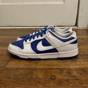 NIKE DUNK LOW SIZE 10.5 RACER BLUE/WHITE